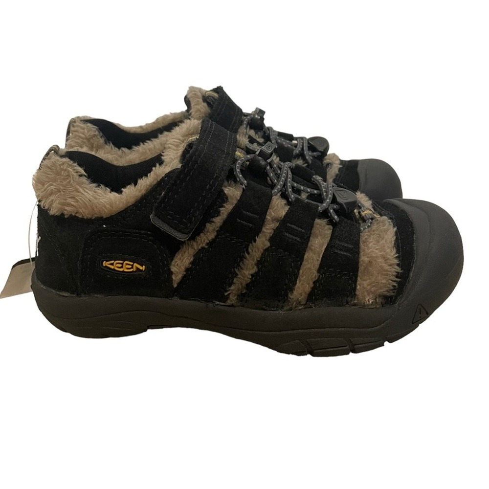 Keen Black Tan Big Kids' Newport Shoes Size 2 NEW